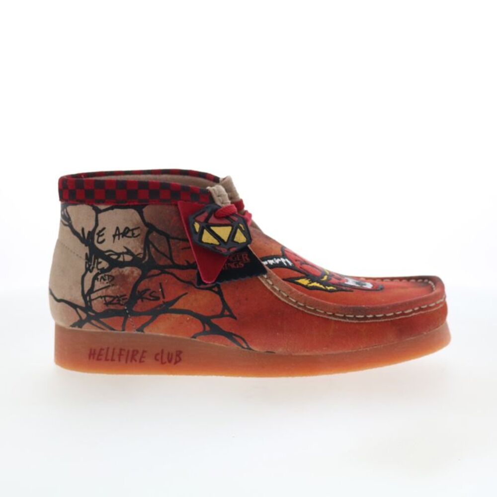 Clarks Mens Wallabee Evo Stranger Things Red Boots (NWT)